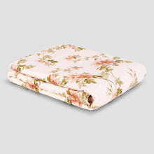  Cream Pastel Field Rose Linen Blend Duvet Cover