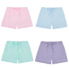 100% Cotton Poplin Blue Pyjama Shorts With White Ric Rac Detailing Sarah Brown London