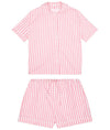 100% Cotton Poplin Pink and White Stripe Pyjamas With White Ric Rac Trim Sarah Brown London