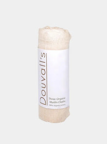  100% Organic Cotton Muslin Cloth X3 | Handmade in the UK Douvalls Beauty