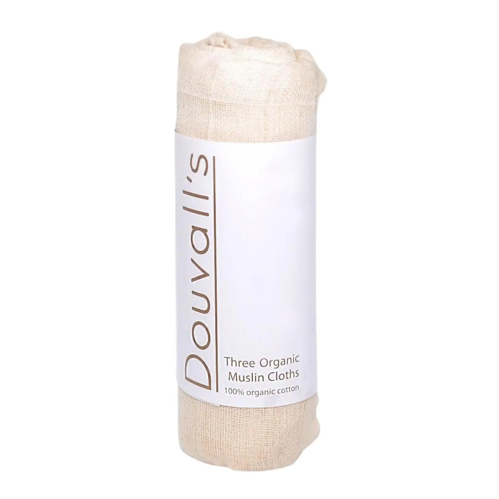 100% Organic Cotton Muslin Cloth X3 | Handmade in the UK Douvalls Beauty