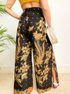 Black and Gold Wrap Around Trousers
