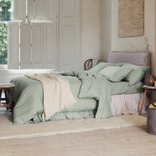  Sage Green Linen Blend Duvet Cover