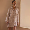 Elderberry Gingham Linen Nightshirt Piglet