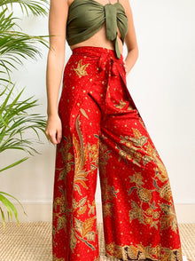  Wrap Around Trousers in Red