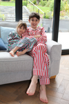 Teddy Ladybird Stripe Boys Silk Pyjama Set