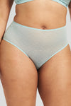 Banksia Recycled-Tulle High-Rise Briefs - Fjordland Green