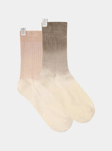  2-Pack Silk Ribbed Socks Dualle