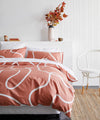 Terracotta Print Organic Cotton Duvet Cover