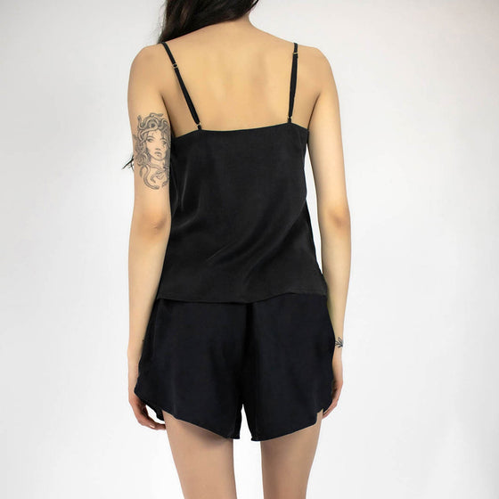 Silk Black Dreamscape Shorts NOKAYA