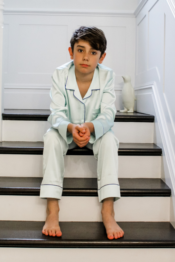 Teddy Glacier Boys Silk Pyjama Set