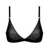 I.D. Line Soft Triangle Fine Black Mesh Bralette NOKAYA