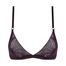  I.D. Line Soft Triangle Fine Brown Mesh Bralette NOKAYA