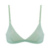 I.D. Line Soft Triangle Fine Mint Cream Mesh Bralette NOKAYA