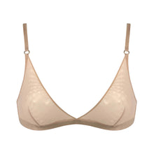  I.D. Line Soft Triangle Fine Nude Mesh Bralette NOKAYA