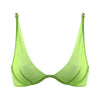 I.D. Line Deep Plunge Underwired Fine Mesh Bra Green NOKAYA