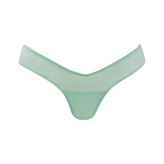 I.D. Line Fine Mesh Mint Cream V-Thong NOKAYA