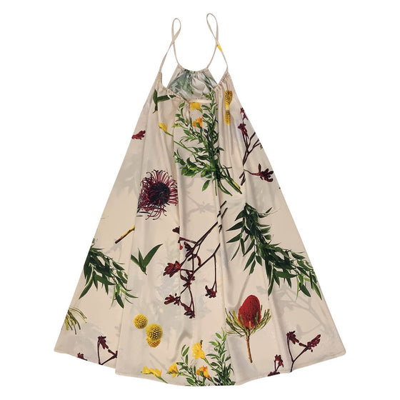 FLYING FLOWER Silk Chemise