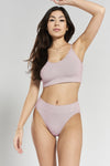 Asagao Seamless Stretch-Bamboo Briefs - Blossom Lilac