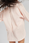 Yew Striped Ethical-Cotton Pyjama Shirt - Dawnlight Coral