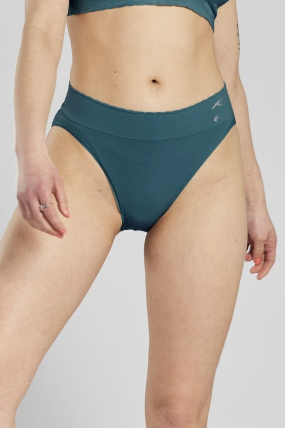 Asagao Seamless Stretch-Bamboo Briefs - Seabed Blue