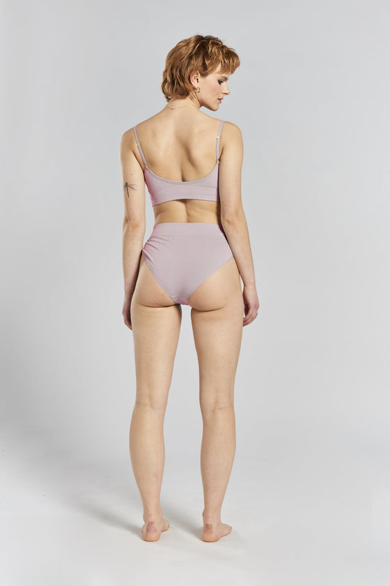 Asagao Seamless Stretch-Bamboo Briefs - Blossom Lilac