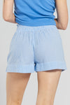 Lomandra Ethical-Cotton Pyjama Shorts - Mountain Blue