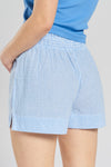 Lomandra Ethical-Cotton Pyjama Shorts - Mountain Blue