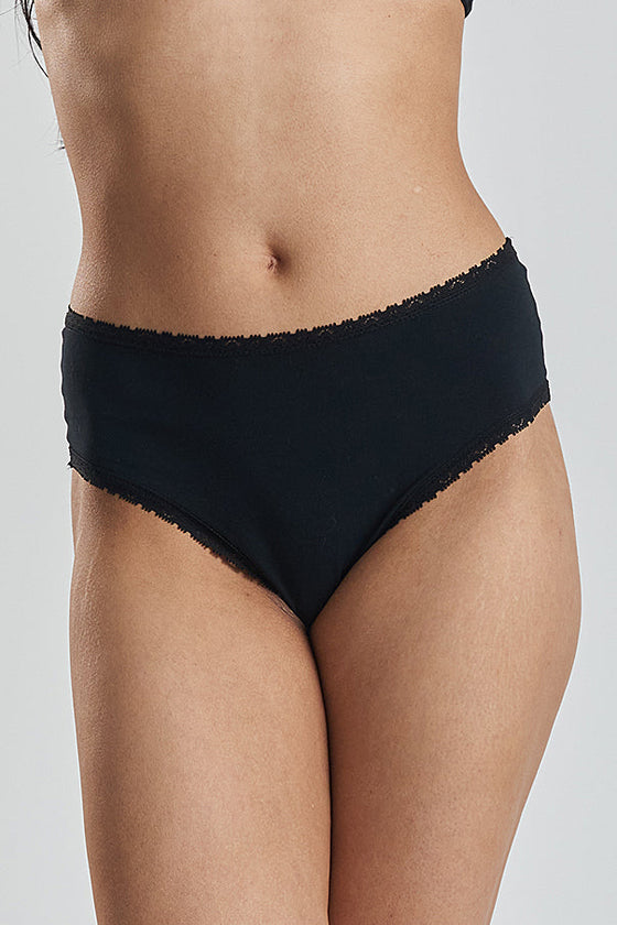 Birch Organic-Cotton Brazilian Briefs - Volcanic Black