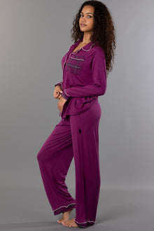  Purple Pyjama Trouser Set