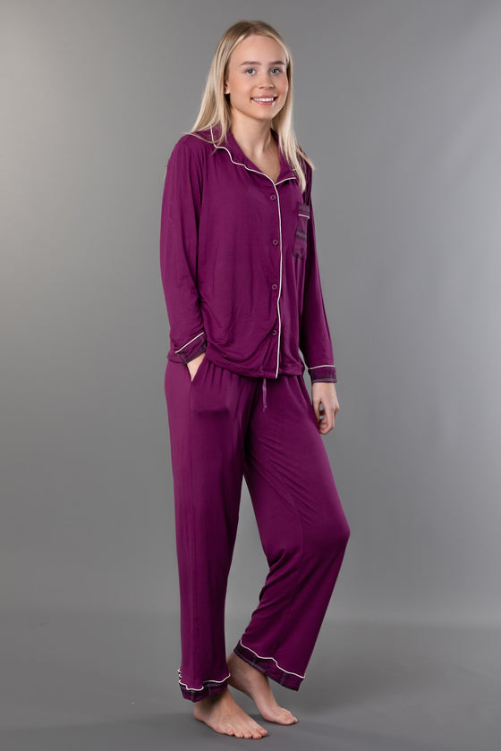 Purple Pyjama Trouser Set