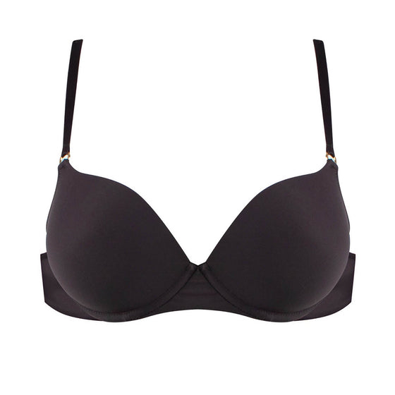 Ultra Push-Up Black T-Shirt Bra NOKAYA