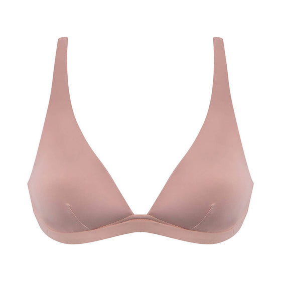 Ultra Padded Nude Wireless Triangle Bralette NOKAYA