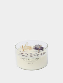  Lavender & Juniper Luxury 2-Wick Crystal Soy Wax Candle 280g NESS & ME