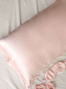  100% Mulberry Silk Pillowcase & Eye Mask Set - Pink NESS & ME