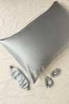 Lake Blue 100% Mulberry Silk Pillowcase & Eye Mask Set NESS & ME