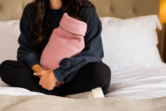 Pink Organic Cotton Hot Water Bottle