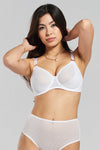 Konara Recycled-Lace Fuller-Cup Underwired Bra - Glacier White