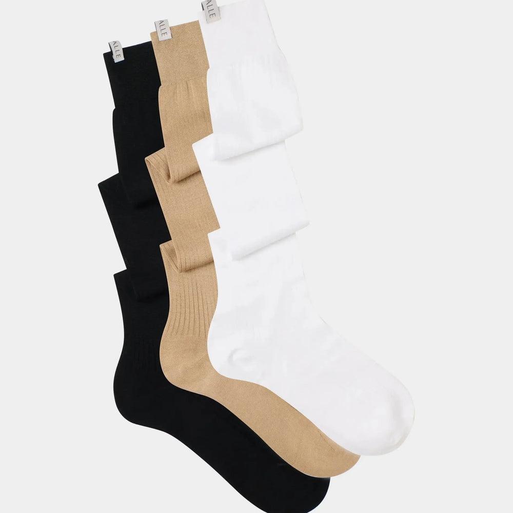 3-Pack Fil D´Écosse Knee-High Socks Dualle