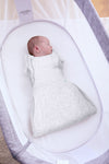 0.5 Tog Swaddle to Sleep Bag - Minimal Grey Lightweight