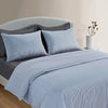 300 Thread Count Celeste Quiet Harbour with Graphite Grey Bedding Set Bedding Envy