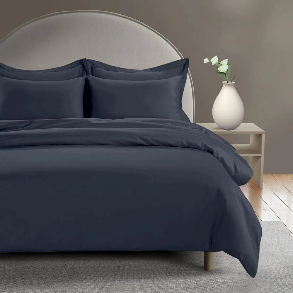 300 Thread Count Peaceful Empress Duvet Cover - Percale Graphite Grey