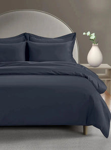  Graphite Grey 300 Thread Count Cotton Percale Duvet Cover