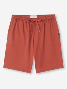  Rust Red Basel Micro Modal Stretch Men's Lounge Shorts