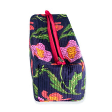  Midnight Sweetpea Cotton Wash Bag inara