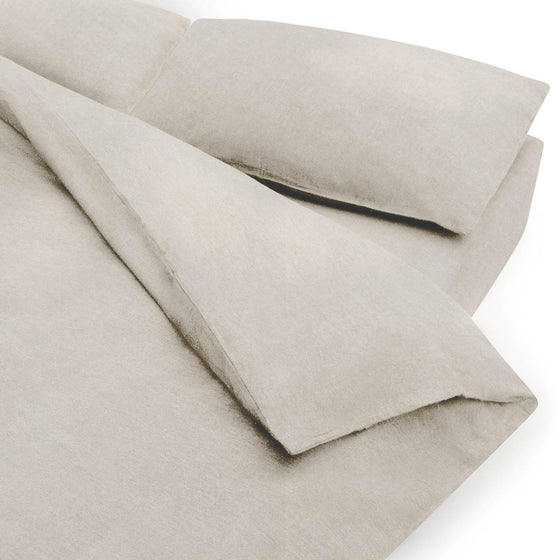 Washed Cotton Duvet Cover | Light Beige