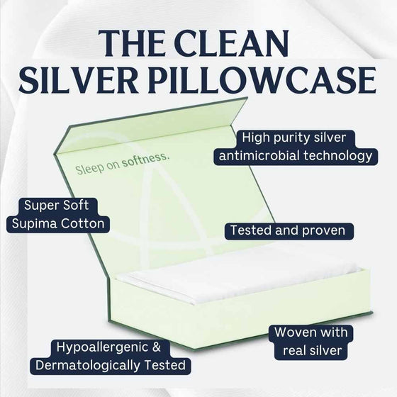 Clean Silver Pillowcase