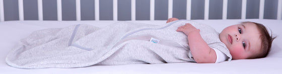 0.5 Tog Baby Sleep Bag in Minimal Grey - Lightweight