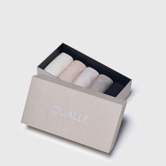 5-Pack Silk Ribbed Socks Dualle