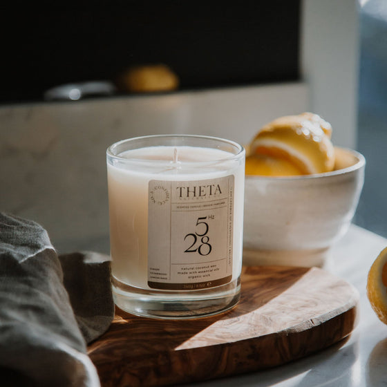 528Hz Confidence Candle - Solar Plexus Chakra Theta Naturals Co